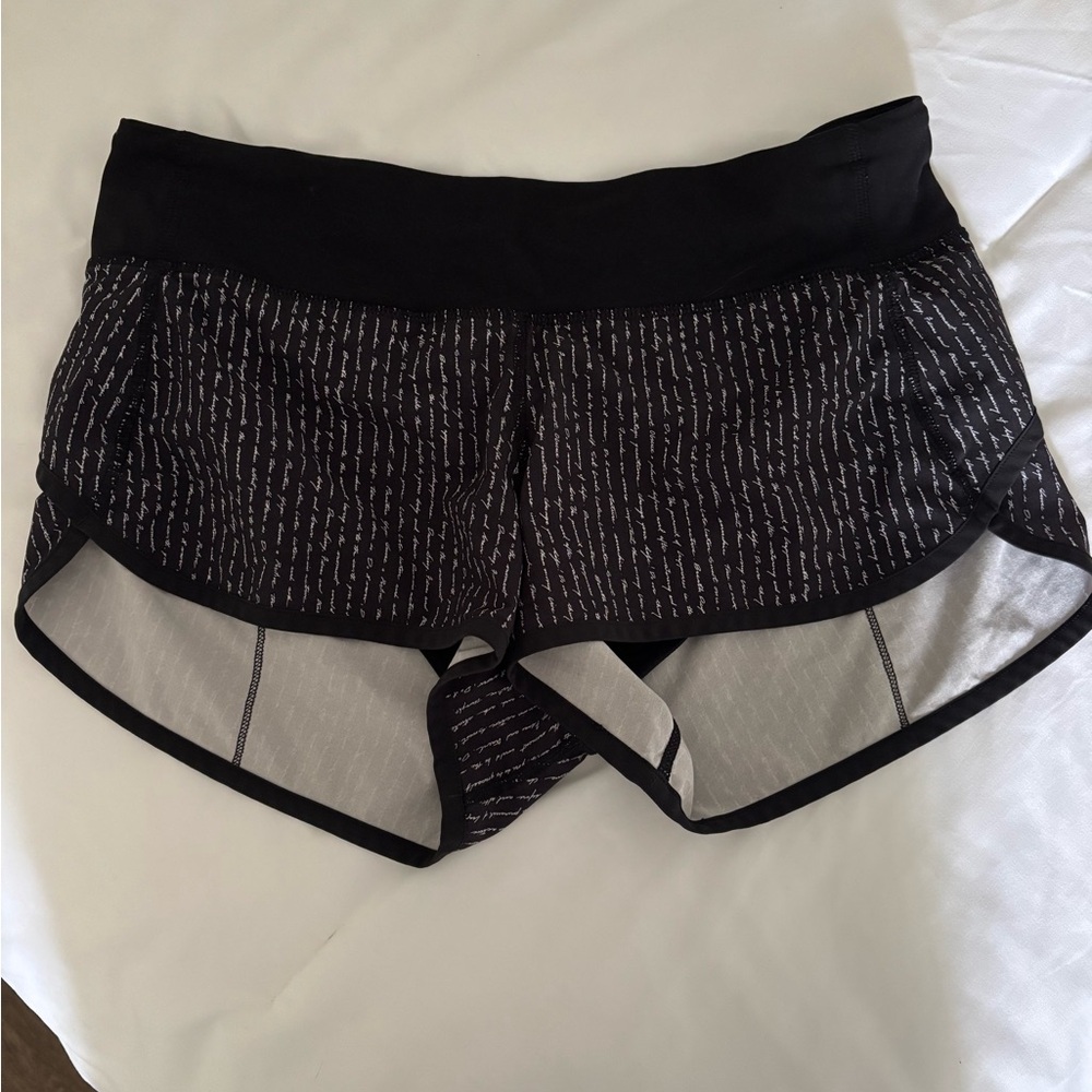lululemon athletica Black and White Athletic Shorts